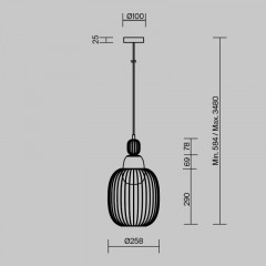 Подвесной светильник Maytoni MOD376PL-01G1
