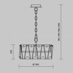 Подвесная люстра Maytoni MOD043PL-04G