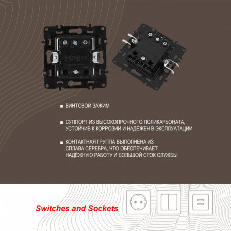 Выключатель Arte Milano 217.34-1.shampan