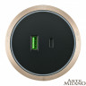 Трековая система розеток Arte Milano 380066TS LED/USB-Type-C Gold