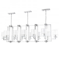 Подвесная люстра Crystal Lux NICOLAS SP12 L1600 NICKEL/WHITE