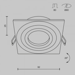 Встраиваемый светильник Maytoni Technical DL024-2-01B