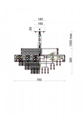 Подвесная люстра Fluorite FL1059-21P