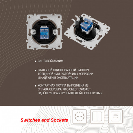 Розетка Arte Milano 202.51-1.black