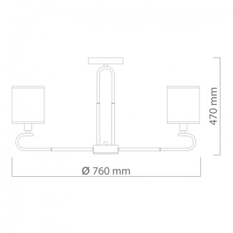Люстра на штанге DeMarkt 667012508