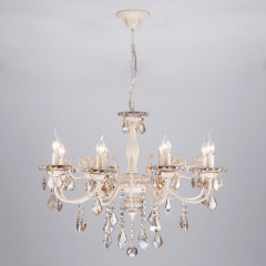 Подвесная люстра Eurosvet 3281/8 белый с золотом/тонированный хрусталь Strot