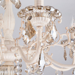 Подвесная люстра Eurosvet 3281/8 белый с золотом/тонированный хрусталь Strot