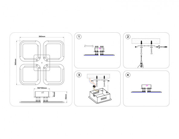 Накладная люстра Ambrella Light FA8947