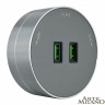 Трековая система розеток Arte Milano 380011TS/USBx2 Grey