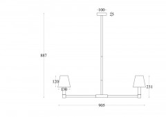 Люстра на штанге Maytoni MOD104PL-09B