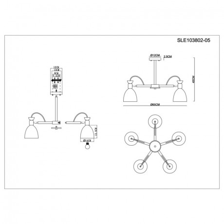 Люстра на штанге Evoluce SLE103802-05