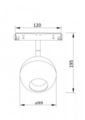 Светильник на шине Maytoni Technical TR028-2-15W3K-W