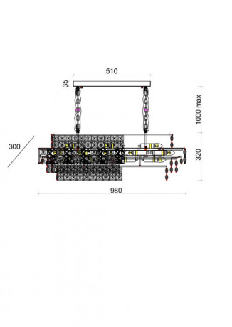 Подвесная люстра Fluorite FL1060-17P