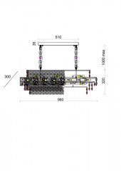 Подвесная люстра Fluorite FL1060-17P