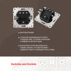 Выключатель Arte Milano 202.35-1.silver