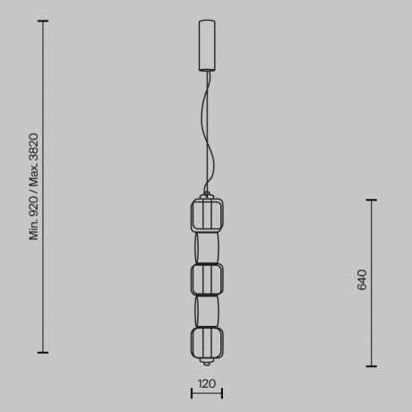 Подвесной светильник Maytoni MOD381PL-L30B3K
