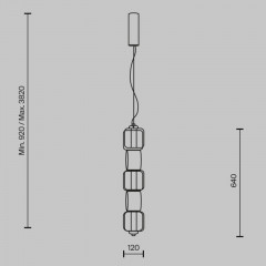 Подвесной светильник Maytoni MOD381PL-L30B3K