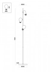 Торшер Freya FR5372FL-03BS