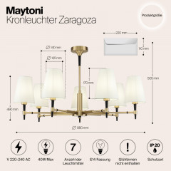 Люстра на штанге Maytoni H001CL-07BS
