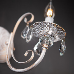 Бра Eurosvet 3305/1 белый с золотом/прозрачный хрусталь Strotsk